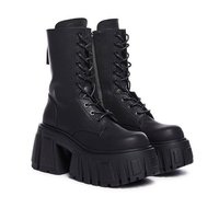 Bottes basses FWD Comic-Con Dr Winter à talon épais super haut, fermeture éclair arrière, style britannique, inspirées du punk, pour cosplay, synthétiques