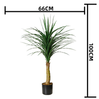 Fausse plante Dracaena Anita artificielle, 1 pièce, arbre artificiel, décoration intérieure de bureau, maison, 100cm