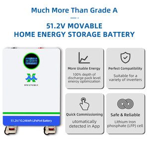 All One Home <b>Energy</b> <b>Storage</b> <b>System</b> 51.2V 200Ah 10Kwh Lithium Battery Wall Solar Generator Hybrid CAN Split - Product Image 2