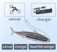 Accessoires de pêche portables et étanches : Appât intelligent sonore pour l'attraction des poissons, simulation dynamique de poissons vivants, pour la pêche en profondeur, Pro ABS