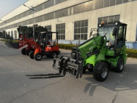 BITSMANN Caricatore Frontale Elettrico Compatto da 1 Tonnellata, Mini Pala Gommata Telescopica a Risparmio Energetico con Certificazione CE per Fattoria