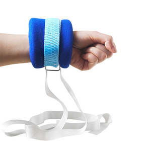 <b>Wrist</b> Restraint Strap Blue Cotton One Size Fits All For Bedridden Patients With Agitation Or Mania 2 Pack - Product Image 1