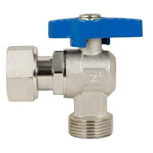 Robinet à bille à 6 points tout en cuivre DN20 marche/arrêt, angle droit, accessoire spécial pour chaudière murale, filetage interne et externe pour chaudières - Product Image 1