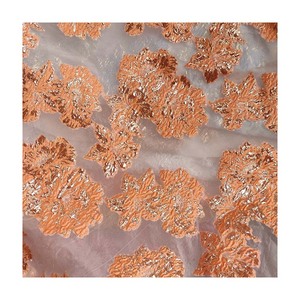 <span class=keywords><strong>Tessuto</strong></span> jacquard precio de fábrica Jacquard flor organza tela de gasa tela Jacquard metálica - Product Image 2