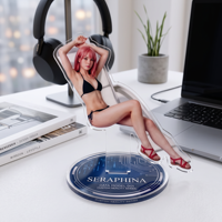 Figurine de dessin animé personnalisée en acrylique écologique, imprimée UV, découpée CNC, pour présentoir, décoration de bureau à domicile