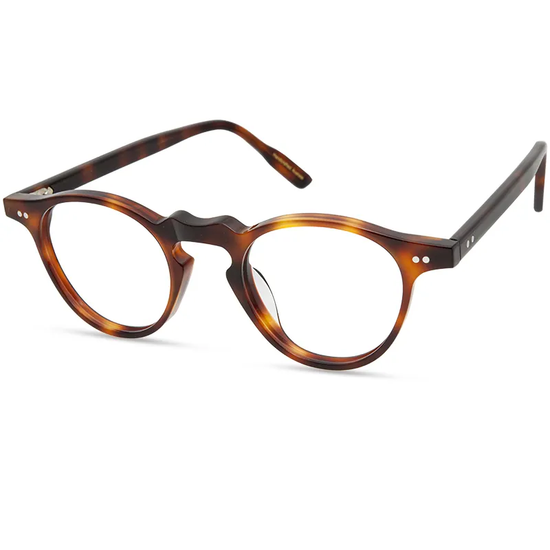 2023 Alta qualidade Acetato Óculos Quadro Para Homens Olho Quadro óptico Personalizado Miopia Óculos Custom Logo Circular frame óculos