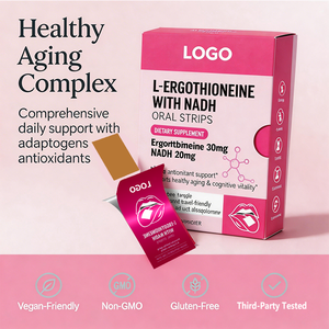 OEM/ODM Tiras Orales de L-ergotioneína Rainbow Candy para Blanquear la Piel, Antienvejecimiento, Suplemento Iluminador de Marca Privada de Alta Calidad - Product Image 1