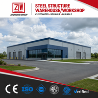 Estructuras de acero prefabricadas para la industria ligera ZW, taller con estructura de acero, estructura de almacén prefabricada para almacenamiento