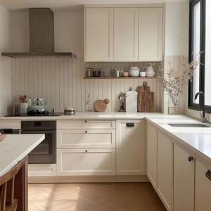 Meuble de cuisine modulaire, plan de travail en acier inoxydable, plan de travail en granit, meuble de cuisine moderne, évier de cuisine - Product Image 1