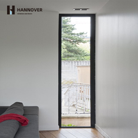 Fenêtre en aluminium noir fixe à double vitrage, isolation thermique, insonorisation, résistance aux chocs, fenêtre anti-ouragan pour villa moderne