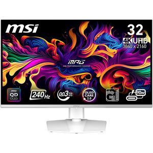 Moniteur de jeu <span class=keywords><strong>MSI</strong></span> MPG 321URXW QD-OLED <span class=keywords><strong>32</strong></span> pouces 240 Hz OLED UHD, écran large 4K, rétroéclairage LED plat, moniteur d'ordinateur de bureau USB DP - Product Image 1