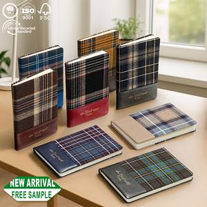 Nuovo Articolo per Boutique: Taccuino A5 in Tessuto Tartan con Inserti in Pelle PU, Personalizzabile con Logo Privato in Piccole Serie - Product Image 1