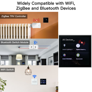 Tuya WiFi BLE <span class=keywords><strong>4</strong></span>นิ้วสหภาพยุโรปสมาร์ทระบบบ้านอเนกประสงค์ Zigbee Gateway สัมผัสแผงควบคุมกลางฮับ - Product Image 6