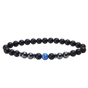 Bracelet <span class=keywords><strong>de</strong></span> cheville à perles en pierre hématite noire, bijou Anti-renversement, amincissant, Drainage lymphatique, magnétique, <span class=keywords><strong>2022</strong></span> - Product Image 6