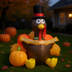 Decoración inflable para exteriores, decoración navideña de Turquía para el jardín, césped, fiestas, decoración festiva de temporada - Product Image 2