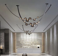 Lampe suspendue en cuir post-moderne pour salon, design créatif et simple, avec LED, pour décoration intérieure
