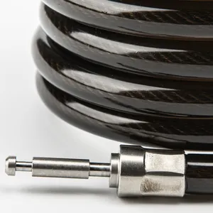 Sichere Baugruppen flexibler Kabel-Schnalle PVC-beschichtetes Seildraht-Kabel-Schnalle Draht-Seil-Schleifenverschluss für Seilseilschloss