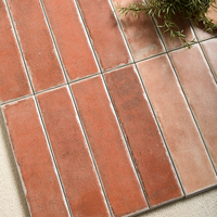 Décoration murale rustique vintage pour salle de bain et cuisine, carreaux de céramique rustiques vintage mats faits à la main 50x200mm pour hôtels et magasins