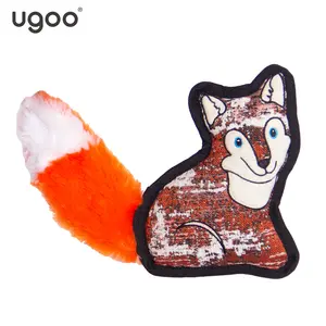 Wholesales Funny New Design Colorful Chewing Toys TUFF FIREHOSE TOY + Squeaker Tuff Dog Toys-Funny Fox