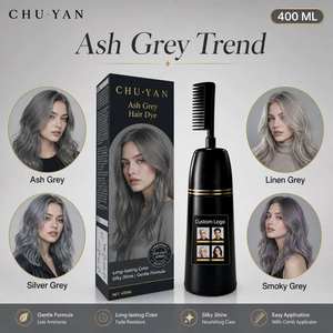 ครีมย้อมผมปิดผมขาวสีดำเข้มข้น สารสกัดสมุนไพร พร้อมแปรงในตัว แบรนด์ส่วนตัว ติดทนนาน - Product Image 1