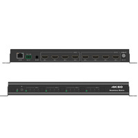 Commutateur matriciel HDMI 18G 4x4 sans soudure avec contrôleur de mur vidéo, contrôle Web RS232