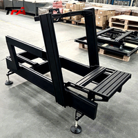 de conducción de coche con soporte de monitor único, kit de simulación de carreras de extrusión de aluminio negro, 4080