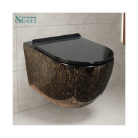 SDAYI européen luxe mural toilette salle de bain wc suspendu placard flottant céramique mur suspendu toilettes