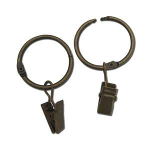 Accessoires décoratifs pour rideaux 32mm 38mm 45mm Anneau rond en métal blanc bronze noir détachable pour rideaux <span class=keywords><strong>avec</strong></span> clip - Product Image 2