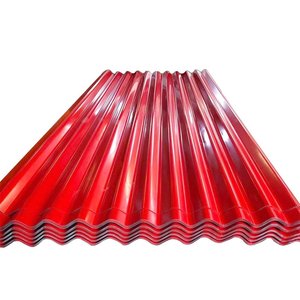 แผ่นเหล็กชุบสังกะสีลูกฟูก DX54D DX53D DX51D SGCC สำหรับตกแต่งกระเบื้องเหล็กสี Q195 - Product Image 1