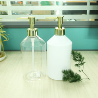 Bouteille de savon en plastique PET de 580 ml avec pulvérisateur à pompe, vide, pour gel douche, lavage des mains, shampoing, soin de la peau