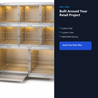 Cage de Luxe Multi-Niveaux en Acier Inoxydable (Double/Triple Couche) pour Poulets, Chats, Animaux Hospitalisés et Boutiques d'Animaux