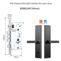 Serrure de porte intelligente Wifi Glomarket Tuya Smart Home, code numérique, carte RFID, application, déverrouillage à distance, empreinte digitale biométrique, serrure intelligente