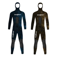 DIVESTAR Logo kustom Camo dua potong 3MM 5MM Opencell tahan air menyelam menombak ikan pakaian basah untuk dewasa