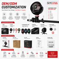 Ventilateur à clipser pour poussette, batterie longue durée 8000 mAh, support flexible pieuvre, lumière d'ambiance colorée, trépied détachable, service OEM ODM
