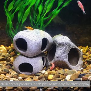 Roccia da nascondiglio per acquario, perfetta per piccoli pesci e gamberetti per abitare, giocare e riposare. Decorazione per acquario in resina sicura e non tossica - Product Image 3