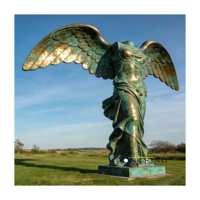 Statue d'ange en bronze avec ailes, sculpture pour décoration extérieure