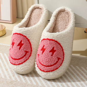 Pantoufles d'hiver à motif <span class=keywords><strong>Smiley</strong></span>, antidérapantes et chaudes pour femmes, idéales pour l'intérieur en automne et en hiver (vente en gros) - Product Image 6