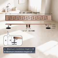 Drain de sol linéaire moderne en acier inoxydable pour salle de bain, baignoire, balcon, sous-sol – Vente chaude OEM ODM Usine CE