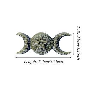 Vendita calda artigianato di cristallo di alta qualità pietra di guarigione intagliato in argento ossidiana oro ossidiana il <span class=keywords><strong>sole</strong></span> luna e stelle per la decorazione - Product Image 3