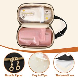 Breastmilk Cooler Bag with 4 Ice Packs -Breastmilk Cooler Travel Bag Organizer with Detachable Buckle Handle for Daycare - Product Image 3