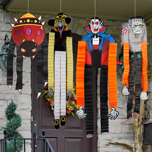 Set ornamen kertas Halloween, perlengkapan dekorasi pesta Halloween, liontin vampir, tengkorak bajak laut - Product Image 1