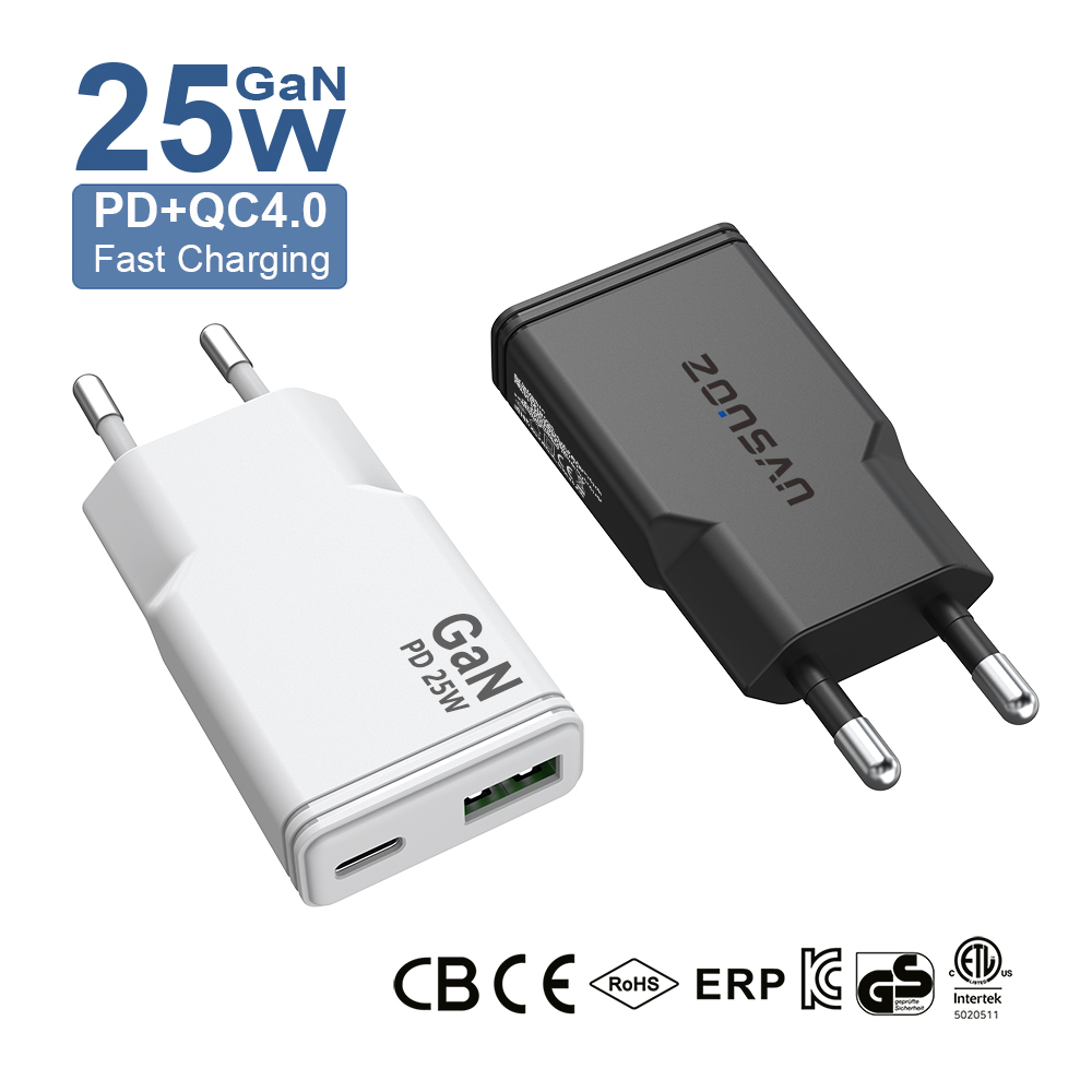 Cargador PD negro de 25w