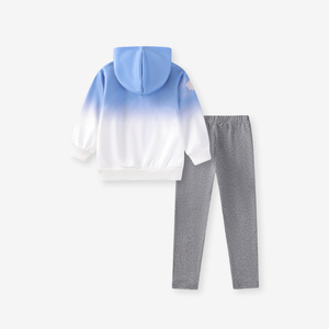 Set di abbigliamento per bambine <span class=keywords><strong>felpa</strong></span> con cappuccio spessa manica lunga con motivo a coniglio e Leggings autunno Casual Outfit per 2-7Y - Product Image 3