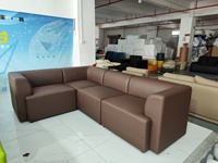 Ensemble de canapés modulaires sectionnels BIAOGUAN en mousse haute densité et cuir synthétique, style moderne pour salon et bureau