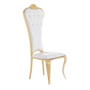 Offre Spéciale : Sièges et Dossiers de <span class=keywords><strong>Chaise</strong></span> de Banquet en PU Blanc avec Strass, Capitonnés et Sculptés, pour Banquets, Mariages, Hôtels - Product Image 6