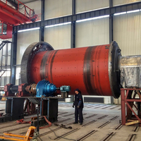 Molino de Bolas Controlado por PLC de 2400x3000, Fabricado en Hongke, Henan, China, con Motor AC, Caja de Engranajes, Capacidad de 15-65t/h, 1 Año de Garantía, Directo de Fábrica