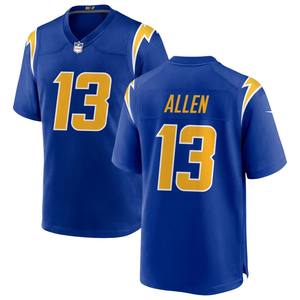 Khalil Macks 52 Justin Herbert 10 Keenan Allen 13 Bosa Jame 97 Royal Navy Stitched Game USA Football Shirts Los Angeles Jerseys - Product Image 4