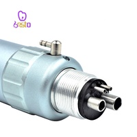 Moteur pneumatique dentaire à 4 trous pour pièce à main basse vitesse Micromoteur en acier inoxydable portable pulvérisateur d'eau externe Moteur pneumatique Outils de dentiste