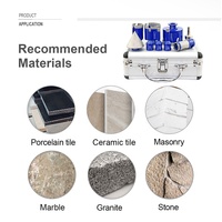 Kit de 9 pièces/1 ensemble d'outils de fraisage diamantés brasés sous vide 5/8''-11 pour chanfreinage et fraisage de carrelage, marbre et granit