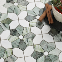 Carreaux de mosaïque en pierre de marbre naturel moderne fleur décoration murale et sol pour chambre cuisine salle de bain hôtel dosseret